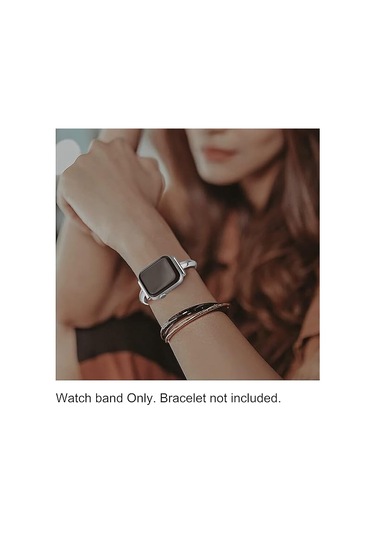 Apple Watch İle Uyumlu Paslanmaz Çelik Bilezik Gümüş Çok Renkli