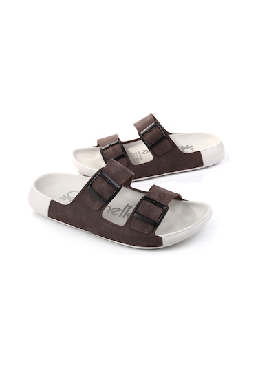 Benetton Bn-1416 Rahat Taban Erkek Terlik Kahve Kahverengi