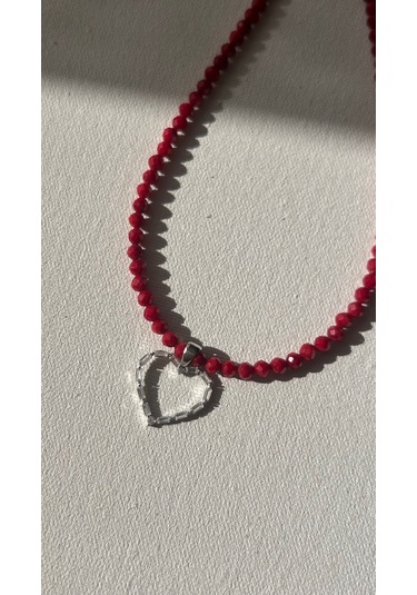 Mercan 925 Ayar Gümüş Kolye Çok REnkli