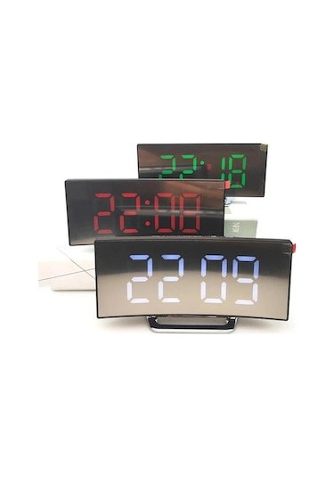 Trendooze Yaratıcı Tb Saat Led Kavisli İle Ekran Ekran Dijital Büyük Ayna Zm