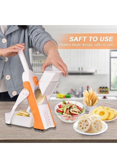 Güvenli Sebze Kesici Mutfak Için Ayarlanabilir Sebze Gri Gri