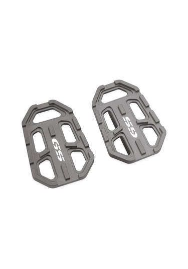 Motosiklet Kütük Geniş Ayak Mandalları Pedal Dayanağı - Siyah