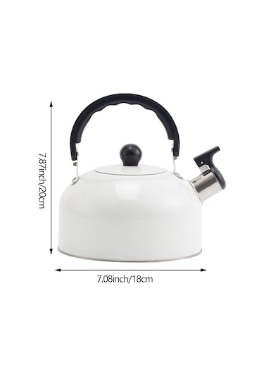 Valkyrie 3l Paslanmaz Çelik Düdüklü Kettle Su Isıtıcısı Çaydanlık Islıklı Demlik Beyaz