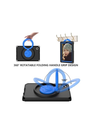 Samsung Galaxy Uyumlu Tab A9 8.7 X110/x115 Eva Hybrid Pc Şok Geçirmez Tablet Kılıfı  Çerçeveli