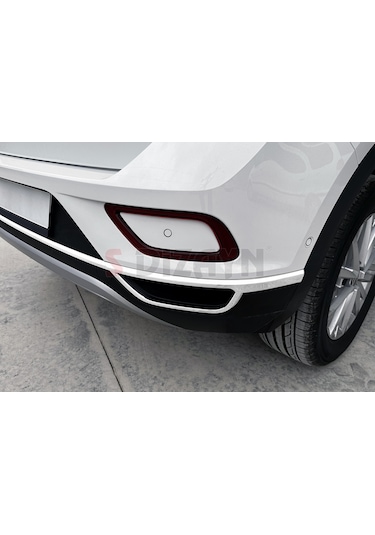 S-Dizayn VW T-Roc Makyajlı Krom Egzoz Görünümü Difüzör 2 Prç. 202