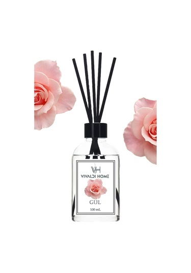 Vivaldi Home Gül Esanslı Çubuklu Oda Kokusu Esansiyel Uçucu Yağ 100 ML