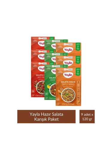 Yayla Salata Miks Karışık Paket 2 - 120 Gr X 9 Adet