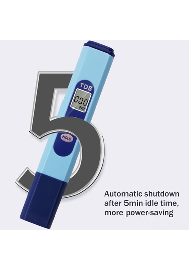 Yifomall Mavi Tds Su Kalitesi Test Cihazı, 0-9999ppm Aralığı, Hassas Prob, Mini Taşınabilir Dijital Ölçer, Deri Kılıf İle Batarya Dahil