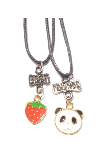 Tedz Collection Panda Arkadaşlık Kolyesi Siyah