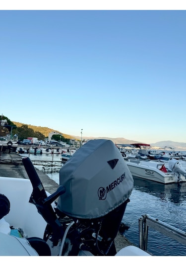Tekne Motor Kılıfı Dıştan Takma Marin Deri Mercury 30 Hp
