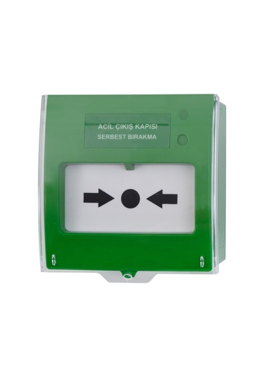 Teknim Tfb-3165g Acil Çıkış Kapısı Serbest Bırakma Butonu, Yeşil En54 Sertifikalı
