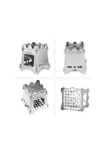 Vkemall Aomiun Ws009s Paslanmaz Çelik Küçük Kart Yuvalı Soba. Gümüş