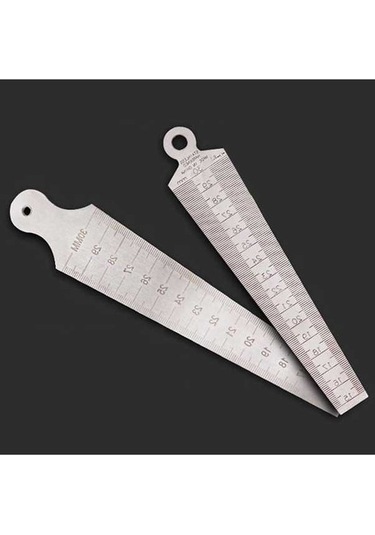 Dancemonkey Kama Feeler 15-30mm Paslanmaz Çelik Cetvel Muayene Konik Ölçer Diğer