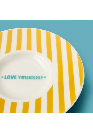 Evidea Kitchen Love Yourself Çay Tabağı - Sarı - 13 Cm Sarı