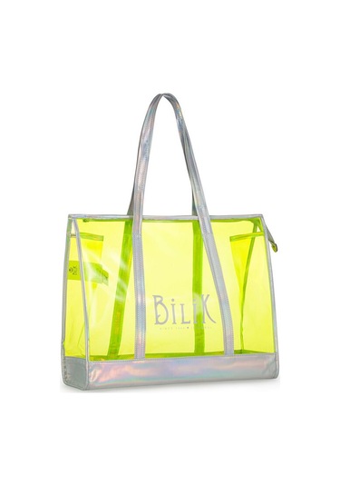 Bilik Deri Şeffaf Sarı Kadın Plaj Çantası Beach First Sarı