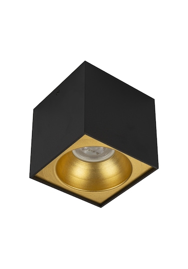 Spot Lamba Led 7W Kare Siyah-Gold Duvar Aydınlatma Armatür