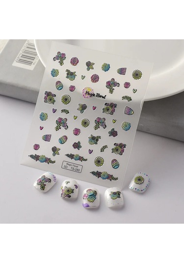 1 Adet Siyah Beyaz Yay Kelebek 5d Tırnak Çıkartmalar Nail Art Dekorasyon Kabartma Disney Karikatür Çiçek Nail Art Çıkartmalar Tırnak Malzemeleri Buzlu