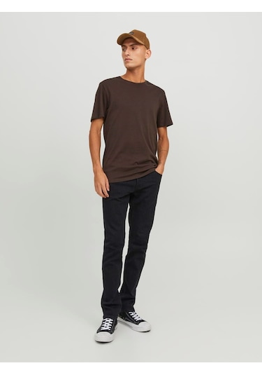 Jack & Jones Glenn Model Erkek Dar Kesim Kot Pantolon 12246949 Siyah