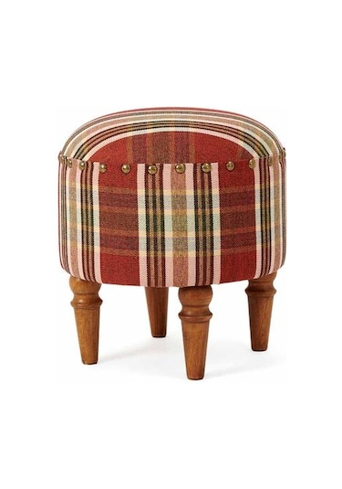 Just Home Triport Puf - Ekose Renkli