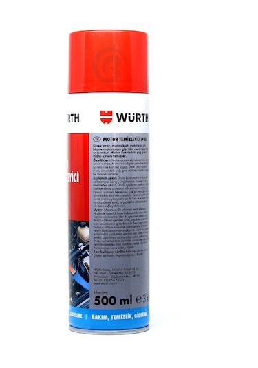 3X Würth Motor Temizleyici Sprey 500 Ml Su Gerekmez