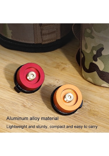 Prestigegoods Outdoors Camping Gas Cylinder Adapter With Oven Connection, Closed Valve, Multi-color Small Yellow, Lightweight Aluminum Alloy, Secure Lock, Universal Fit Çok Renkli