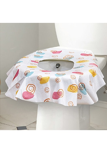 Mycey Desenli Klozet Örtüsü 10'lu Paket