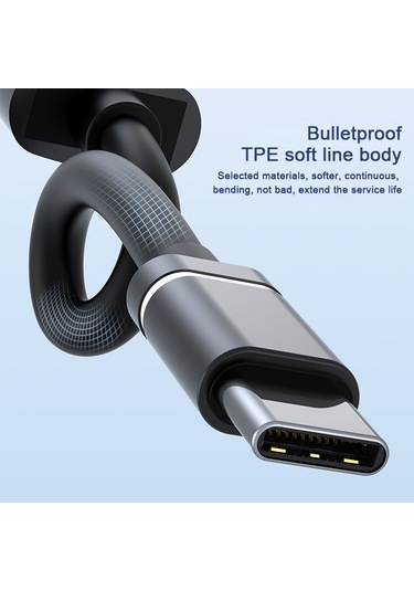 Usb-c / Type-c - 3,5 Mm + 2usb + Type-c Hub Yerleştirme İstasyonu Gri