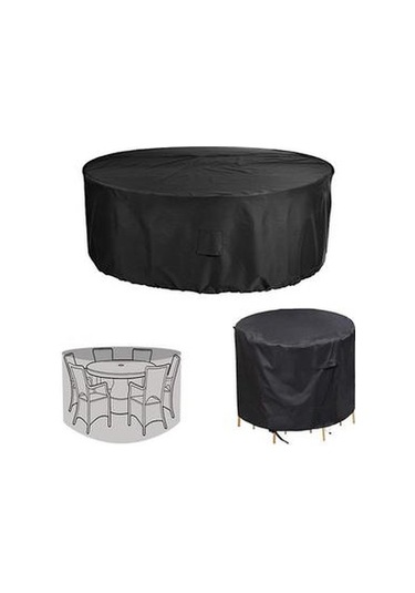 Yuvarlak Mobilya Toz Geçirmez Ve Su Geçirmez Kapak, Açık Bahçe Masa Mobilya Koruyucu Kapak 102 45 Cm Altın