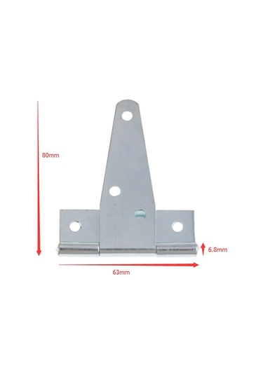 Homyl 1 Çift Ağır T Menteşe Kabine Döken Kapı Tee Gümüş-3-inç