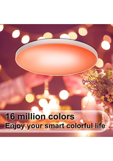 Akıllı Plafonyer Karartma Tavan Lambası 220 V Wi-fi+bt Kumanda Çok Renkli