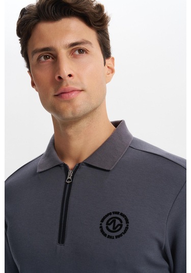 Arma Erkek Slim Fit Fermuarlı Polo Yaka Sweatshirt İnce Modal Pamuk Elastan Karışımlı Örme İnterlok Kumaş K30554989102 Gri Arma Erkek Slim Fit Fermuarlı Polo Yaka Sweatshirt İnce Modal Pamuk Elastan Karışımlı Örme İnterlok Kumaş K30554989102 Gri