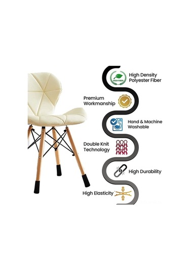 Besthome1 6'lı Siyah Poliester Masa Sandalye Koruması - Çift Katlı, Kaymaz, Ses Yankı Azaltıcı