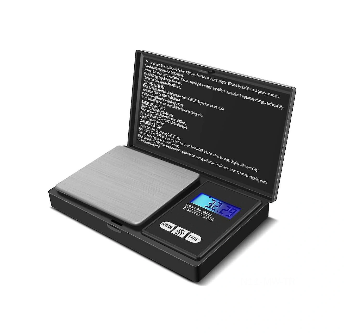 Moveevo El Tipi Dijital Terazi, 0.03-500g Hassasiyet, 7 Ölçüm Birimi G/gn/oz , Lcd Ekran, Taşınabilir Mutfak Ve Kuyumluk Tartımı, Otomatik Kapanma Çok Renkli