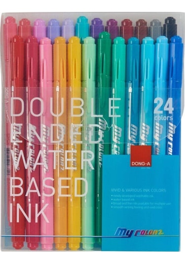Dong-A 24 Renk My Color Çift Taraflı Keçeli Kalem