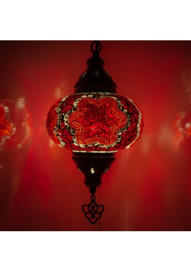 Osmanlı Lambası Set Mozaik Lamba Dekoratif Avize Renkli