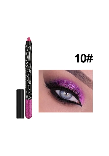 1 Adet Metalik Mor Göz Farı Kalem Glitter İpekböceği Astar Kalem Fosforlu Uzun 10 01