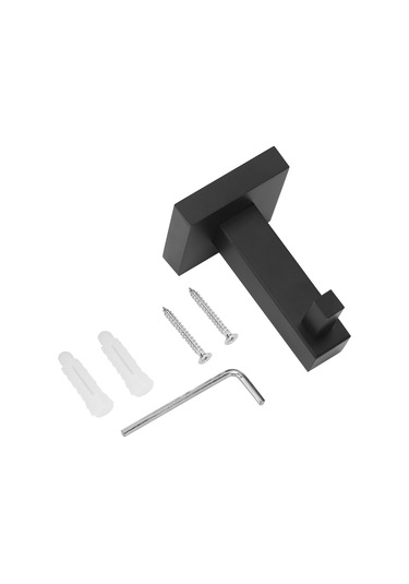 Dayanıklılık Ve Şıklık İçin Ağır Hizmet Tipi Duvara Monte Banyo Aksesuarı, Mat Siyah Paslanmaz Çelik Çok Renkli