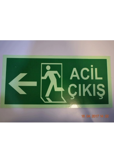 Fosforlu Yön Levhası | Acil Çıkış Sola