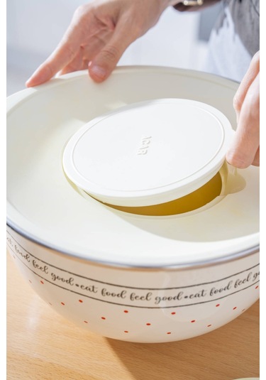 Feel Good Emaye Rendeli Karıştırma Kabı - 30 Cm Renkli