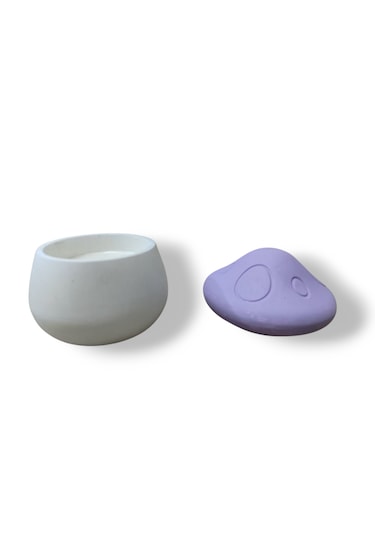Mantar İçinde Soya Wax Mum -lila Renk Lila