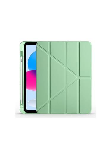 İpad 10.9 2022 uyumlu 10.nesil Kılıf Tri Folding Kalem Bölmeli Standlı Kılıf