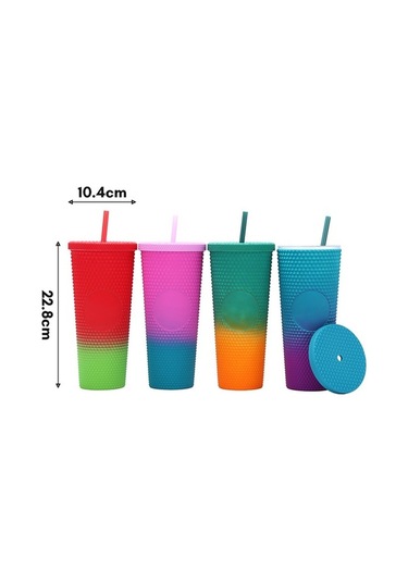 Novahub Renkli Ve Şeffaf Abs Bardağ - 22.8cm, 310g, 16 Renk, Sürpriz Seçenekler/ Diğer