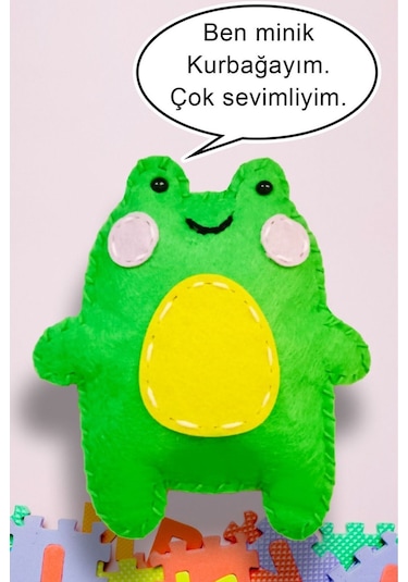 Keçe Oyuncak Dikiş Seti - Sevimli Kurbağa Geliştirici Oyuncak
