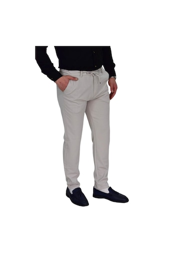 Erkek Beli Lastikli Jogger Pantolon Regular Fit Bgl-st04328 Taş