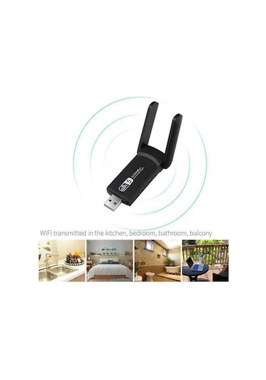 Ac1200 Mbps Çift Band USB 3.0 Kablosuz Wi-Fi Alıcısı