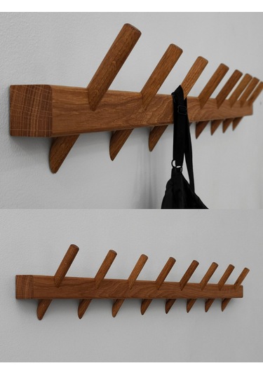 İskandinav Tarzı Ahşap Askılık - Çoklu Duvar Askısı