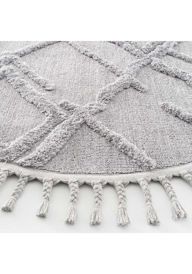 Cool Halı Palazzo 03 Gri Bukle Salon Halısı Hav Toz Vermez Mutfak Koridor Çocuk Odası Halısı Yuvarlak Halı