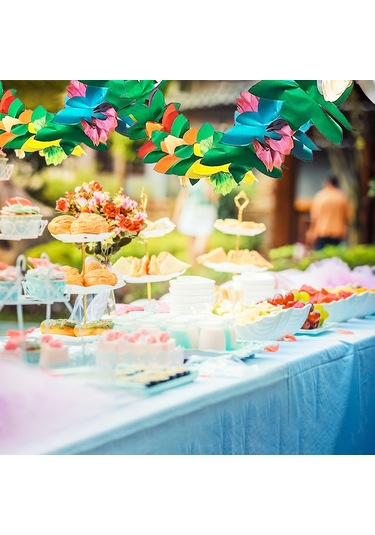 Suofeng Hawaii Temalı Renkli Kağıt Çiçek Gardaşlığı - 3 Metre Uzunlukta Ev, Parti Ve Düğün Dekorasyonu