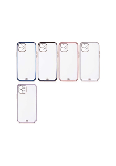 Apple Uyumlu iPhone 12 Zore Clear Kılıf-lila