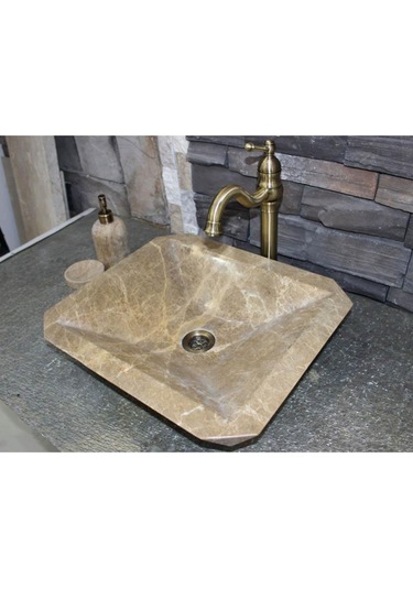 Light Emperador Kare Çanak Lavabo